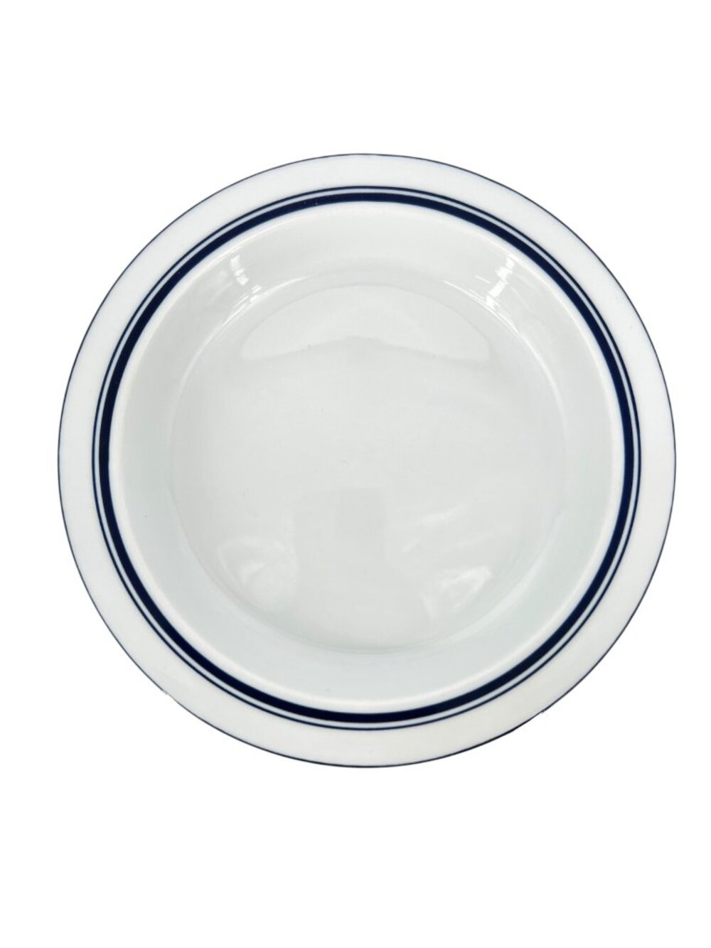 Dansk Christianshavn Blue Rimmed Soup Bowls Set Of 4 8.5" White Blue